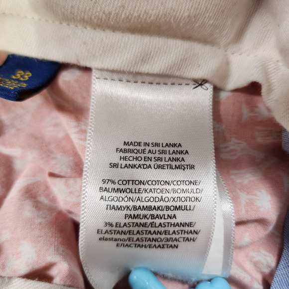 Polo Golf Ralph Lauren Classic Fit Shorts 33 Orange Giraffe Print Cotton Blend - Picture 4 of 9